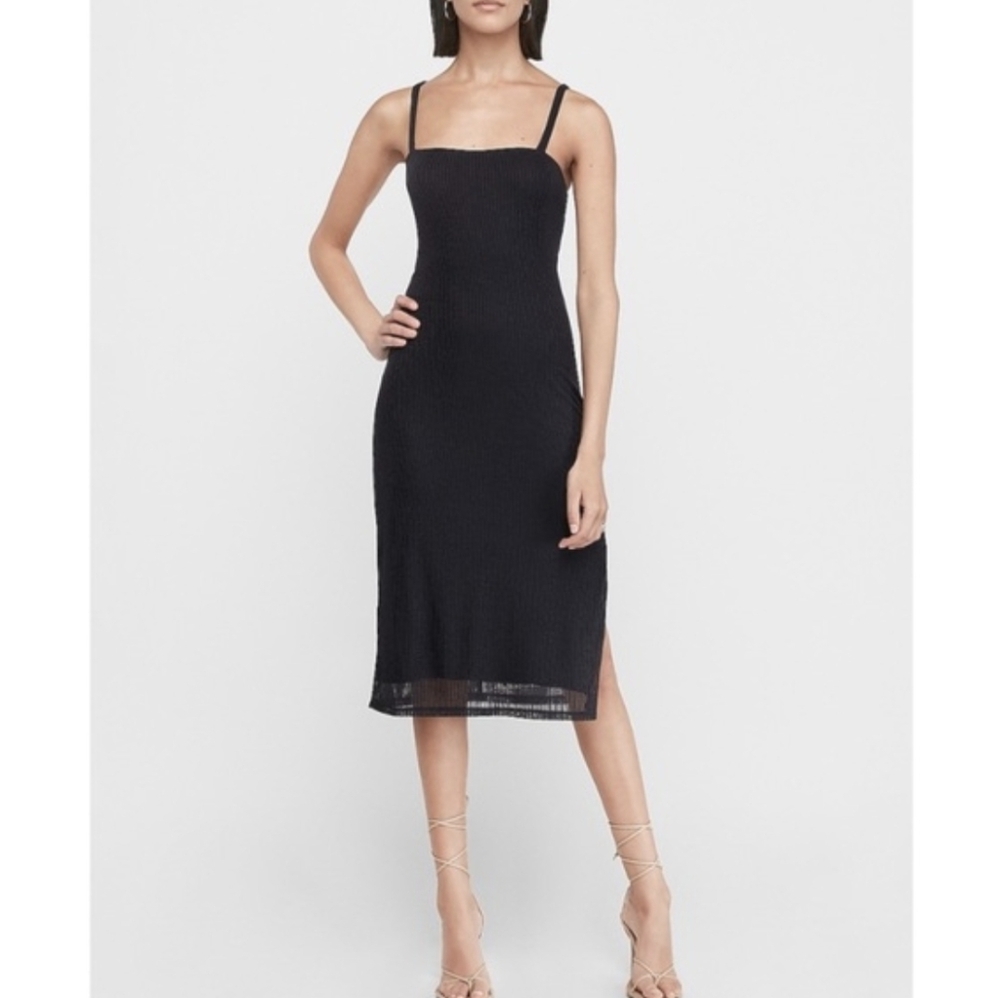 EXPRESS Ribbed Midi Dress